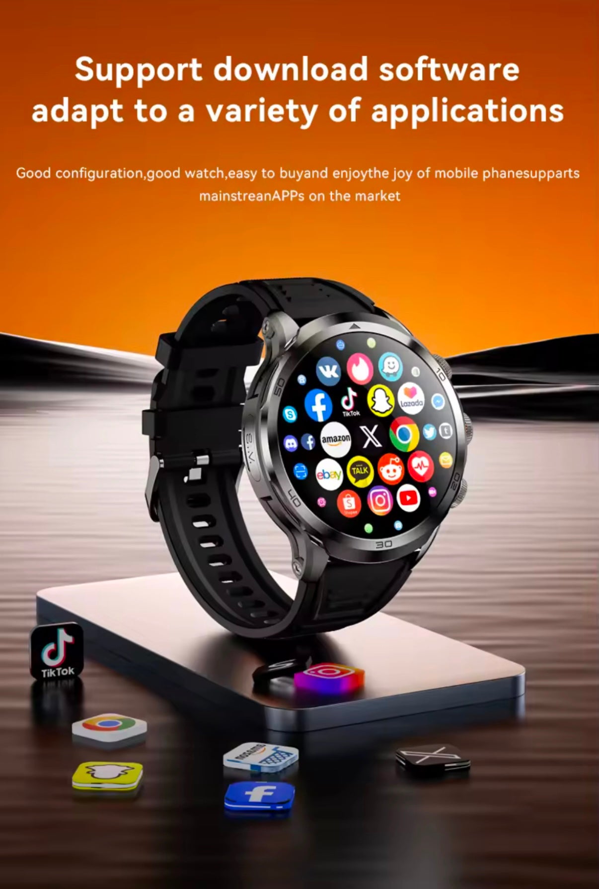 4G Sim card Smart Watch with Camera